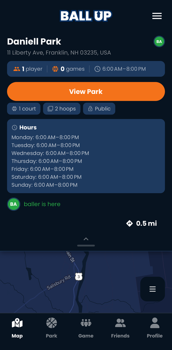 Ball Up - Park Details